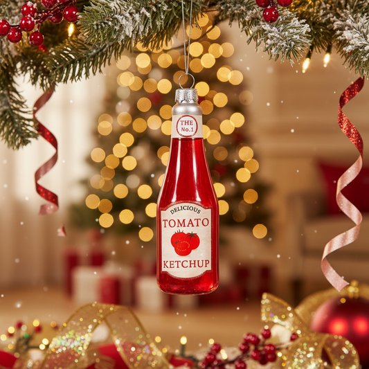 Weihnachtskugel Ketchupflasche
