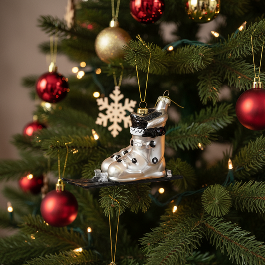 Christbaumkugel Skischuhe