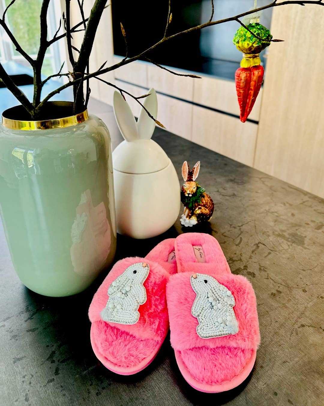 Hanging Christmas Bunny Decoration