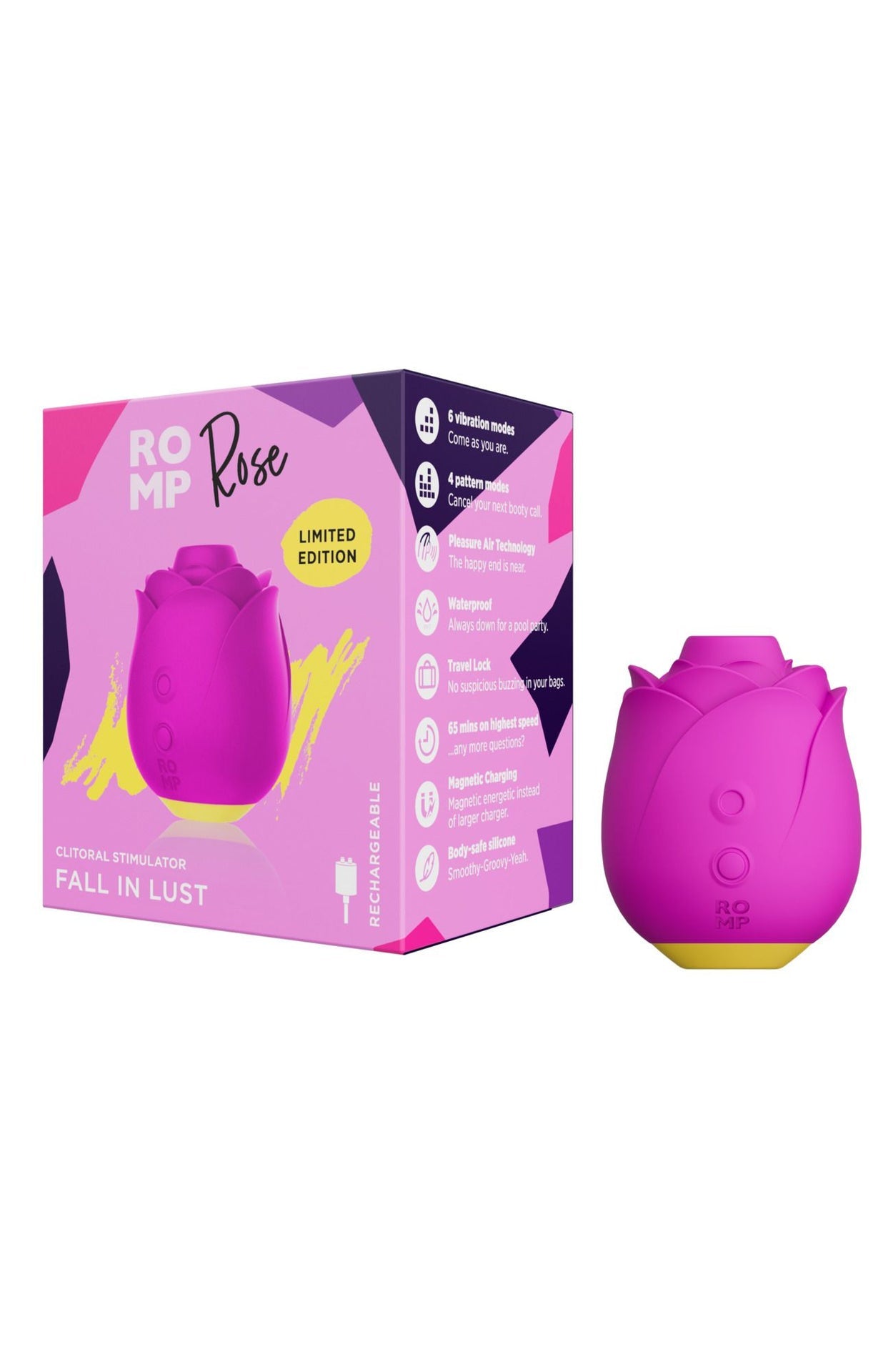 ROMP by Womanizer - Rose Air Pressure Vibrator - Pink