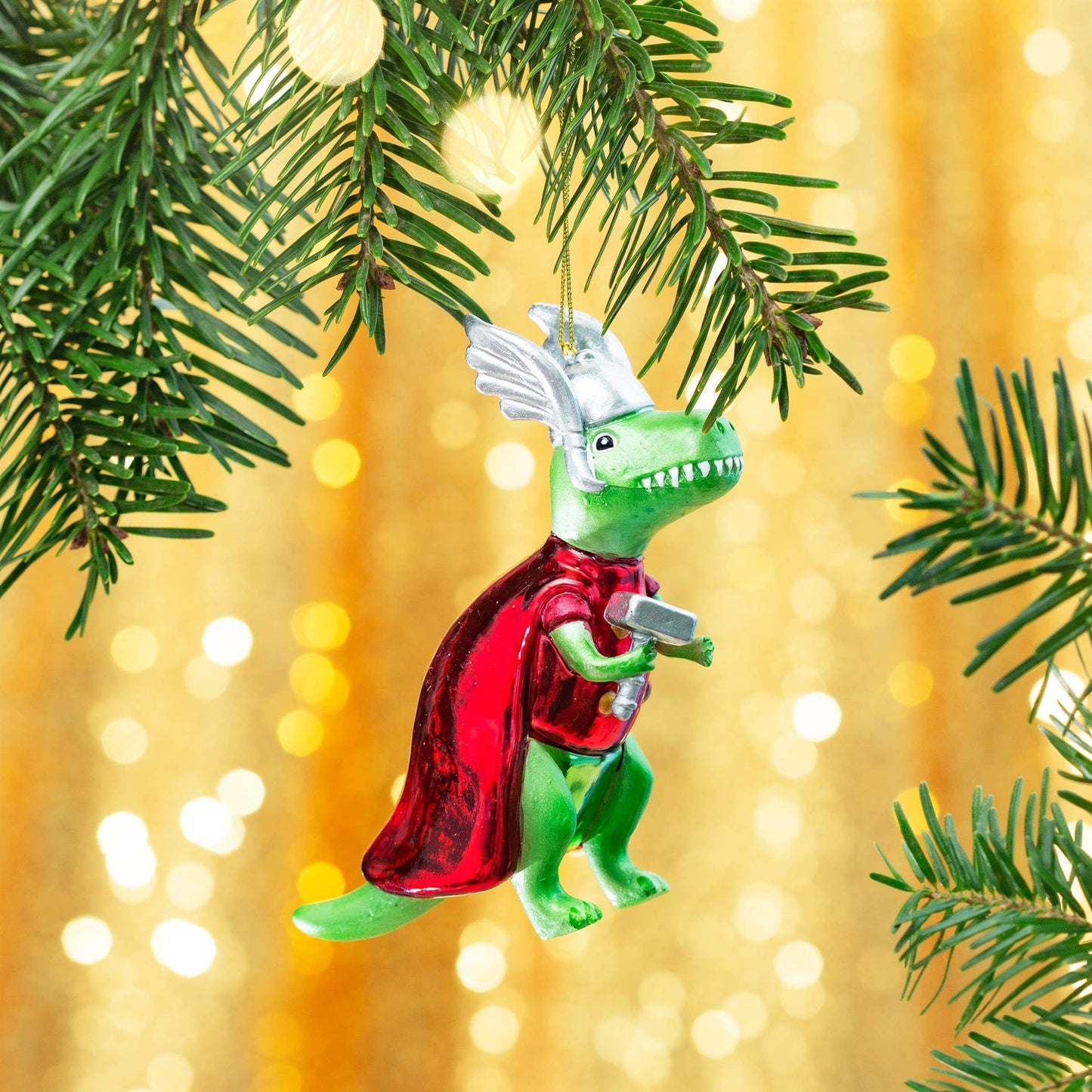 Boule de Noël T-Rex Thor