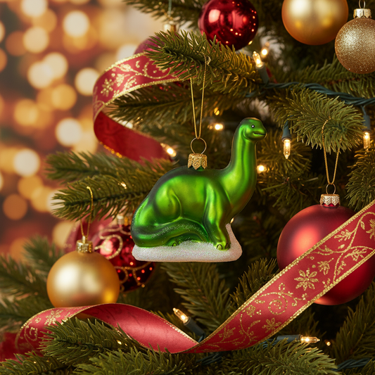Brontosaurus-Weihnachtskugel