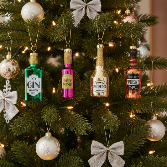 Christmas Balls Alcohol Bottle