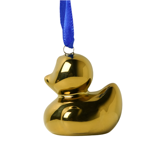 Golden Duck Christmas Decoration