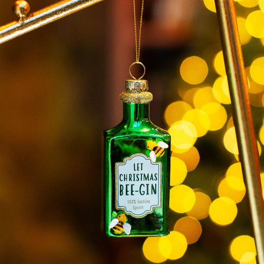 Gin Christmas Bauble “Let Christmas Bee”