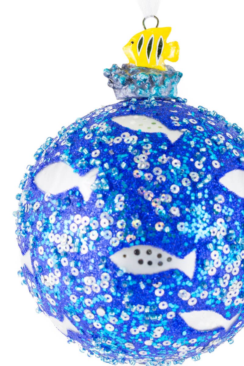 Schmetterlingsfisch Glitzer-Weihnachtskugel
