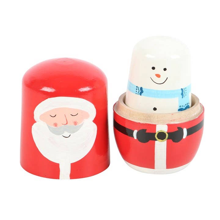 Ensemble de poupées gigognes russes de Noël