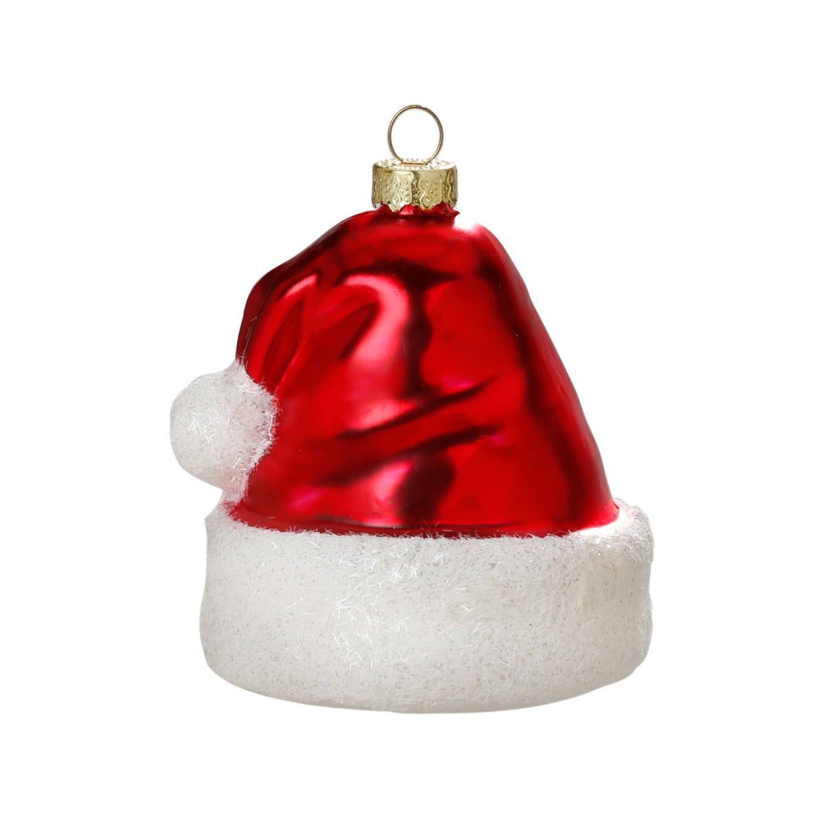 Ornement de Noël Bonnet du Père Noël en verre, 8,5 cm – Holly & Jolly