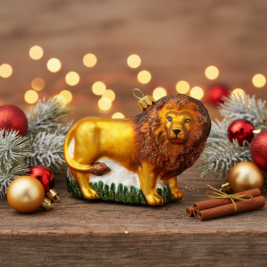 Weihnachtskugel Löwe