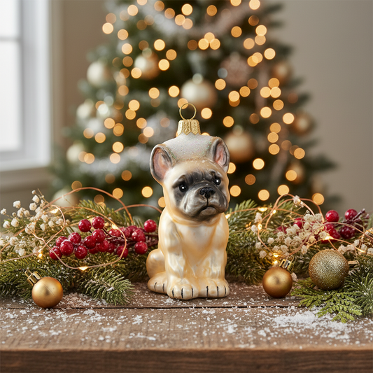 Weihnachtskugel Bulldogge