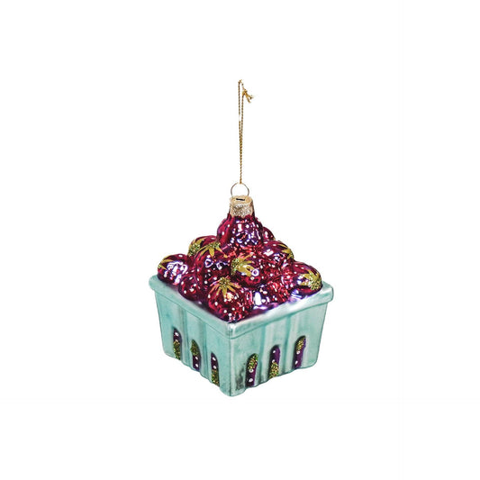 Weihnachtskugel Erdbeerkörbchen