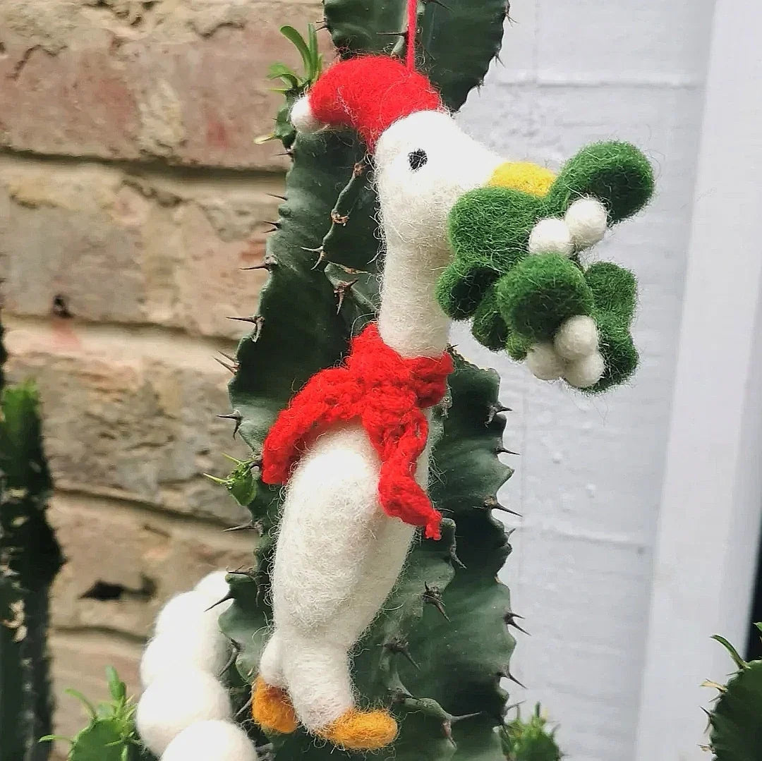 Boule de Noël en Feutrine Canard "Christmas Quacker" – vue produit 3