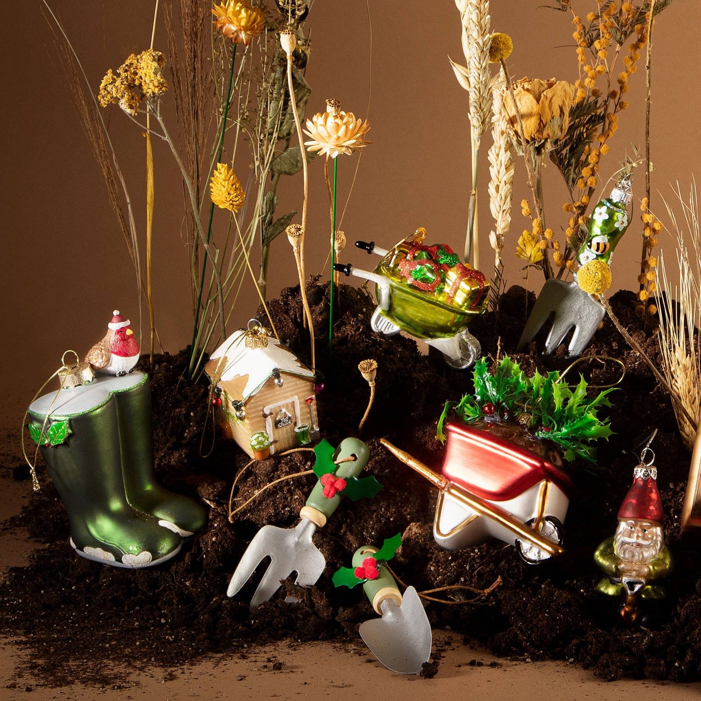 Christmas Ball Hand Fork