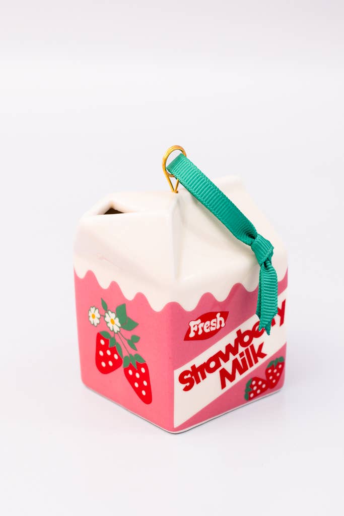 Décoration à suspendre Lait à la fraise