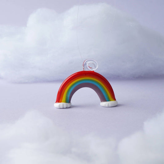 Regenbogen-Hängedekoration aus Glas