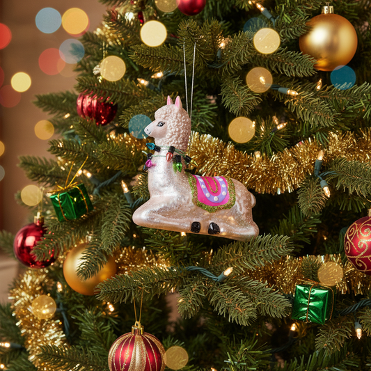 Weihnachts-Alpaka-Hängedeko