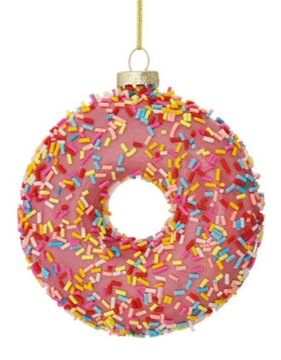 Weihnachtskugel Donut Rosa