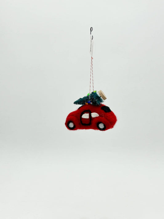 Felt Christmas Car Hanging Decoration