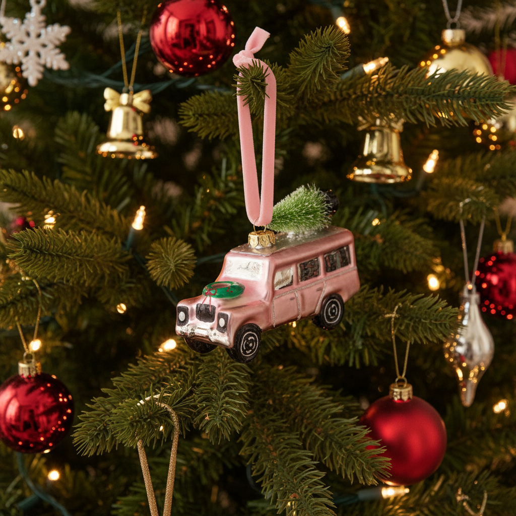 4x4 Pink Christmas Ball