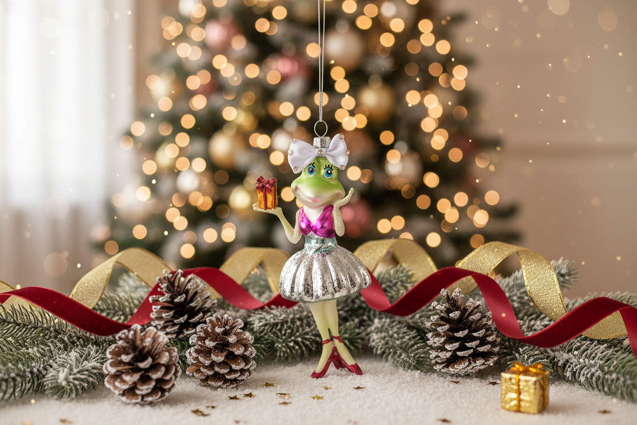 Boule de Noël Mlle Grenouille – vue produit 3