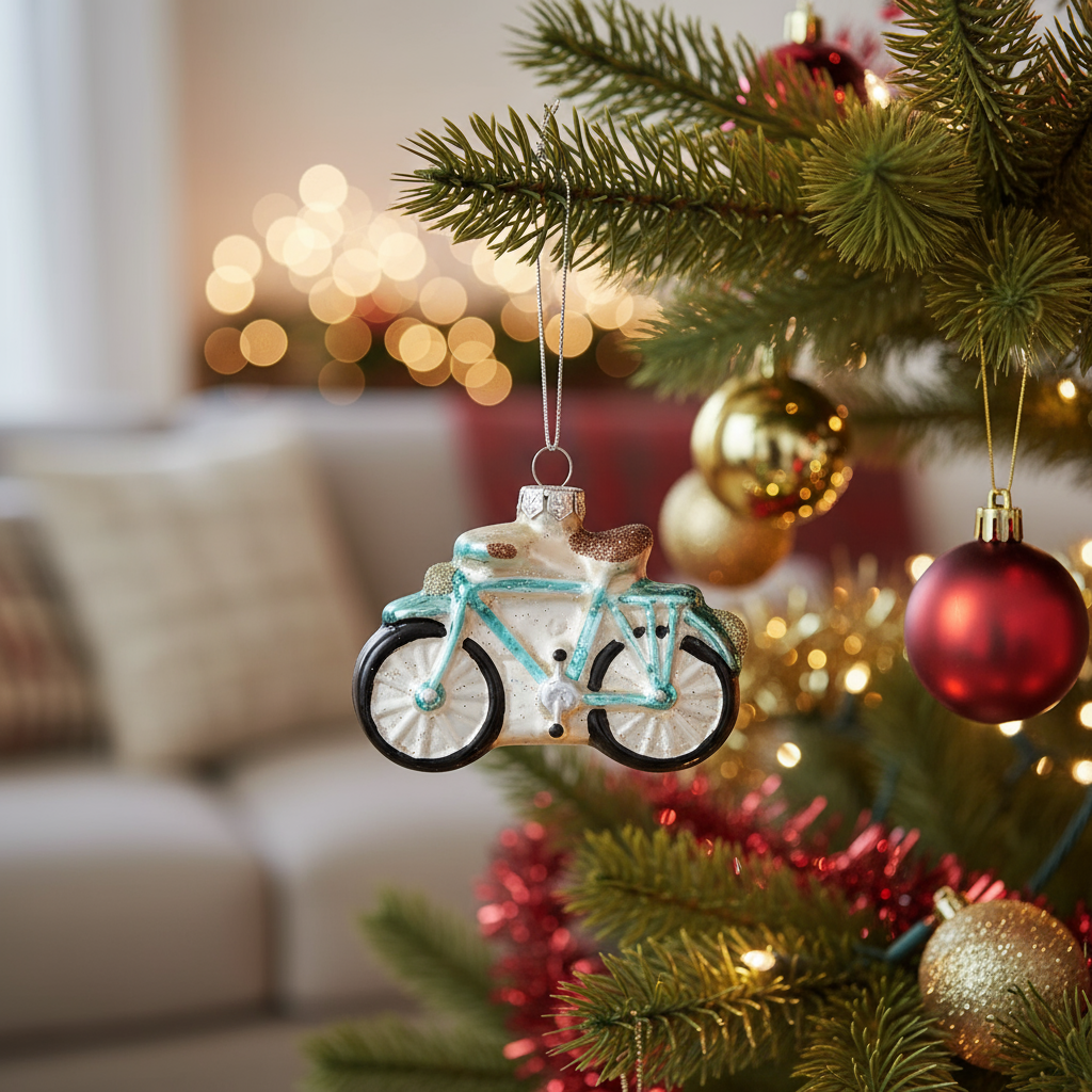 Weihnachtskugel Fahrrad