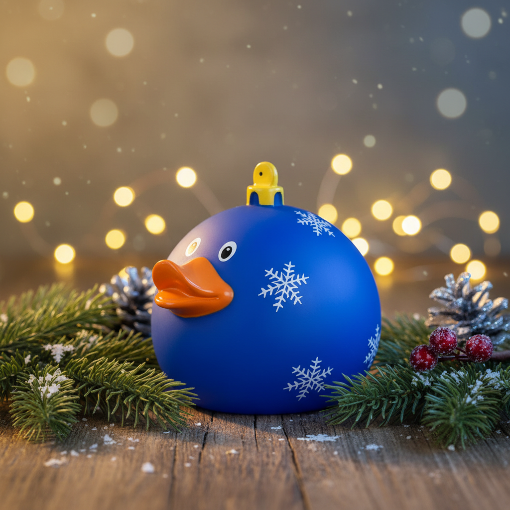 Canard Bleu Boule de Noël Lilalu - vue 7