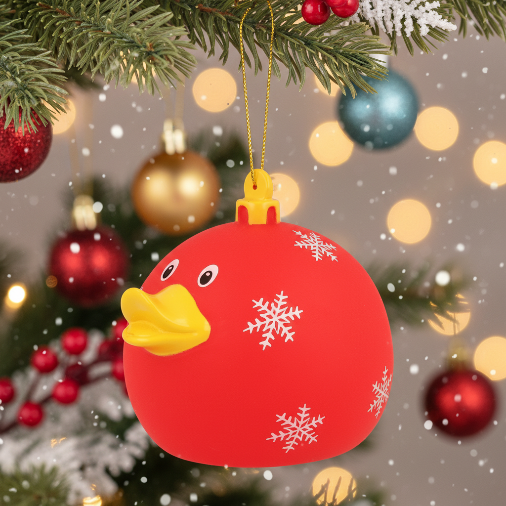 Canard Rouge Boule de Noël – visuel produit