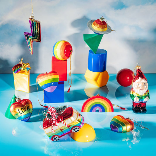 Weihnachtskugel Sternschnuppe Regenbogen