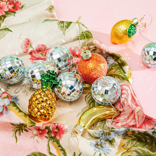 6-Pack Mini Faceted Christmas Ball