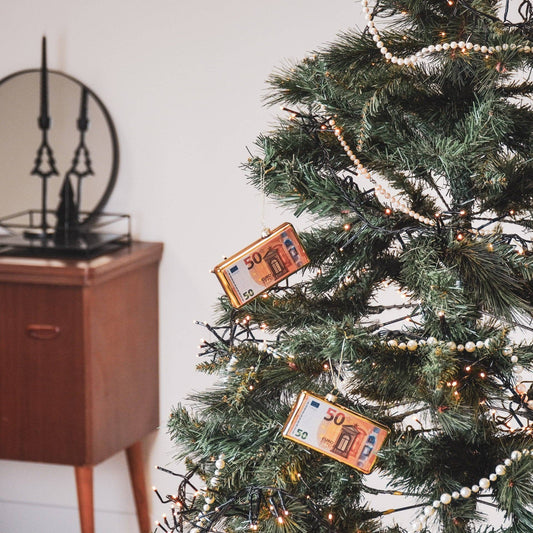 Weihnachtskugel 50-Euro-Schein