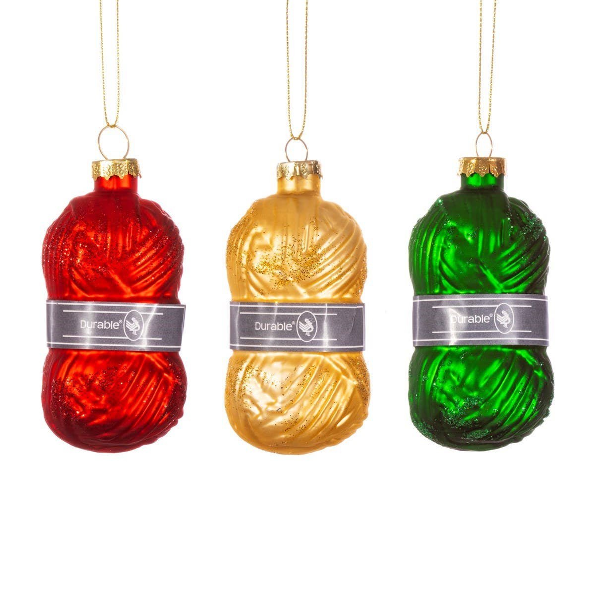 Weihnachtskugeln Garnknäuel 3er-Pack