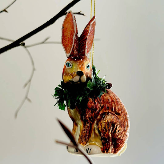 Hanging Christmas Bunny Decoration