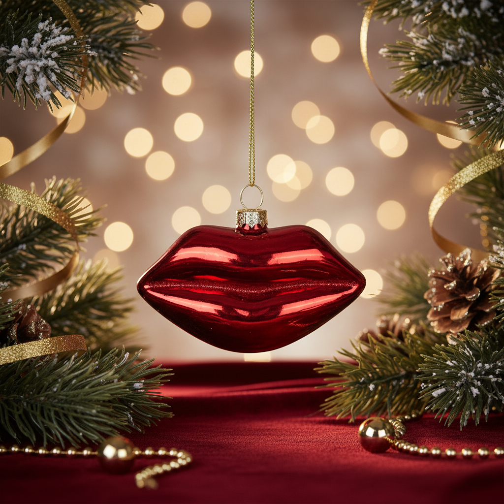 Boule de Noël Lèvres Rouges – vue produit 4