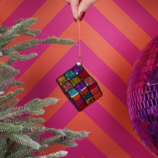 Weihnachtskugel Würfelpuzzle