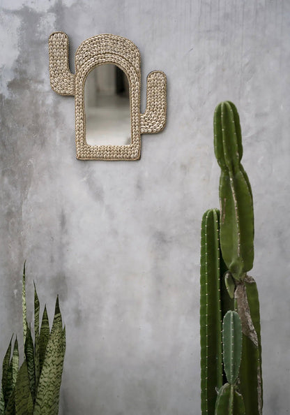 Miroir Cactus coquillage – Blanc