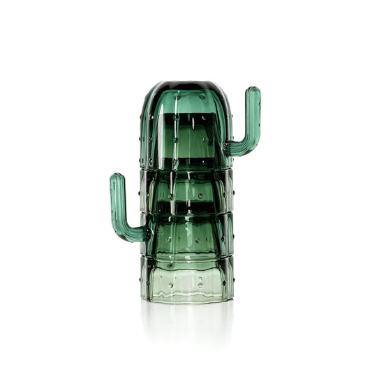 Verre Stack-a-Cactus Glasses – Vert Lot de 4