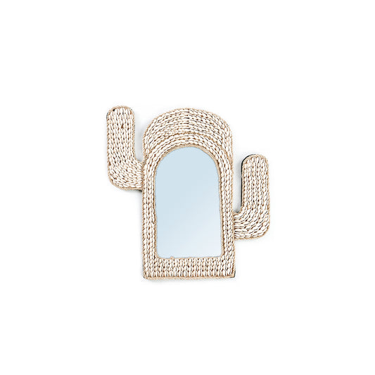 Miroir Cactus coquillage – Blanc
