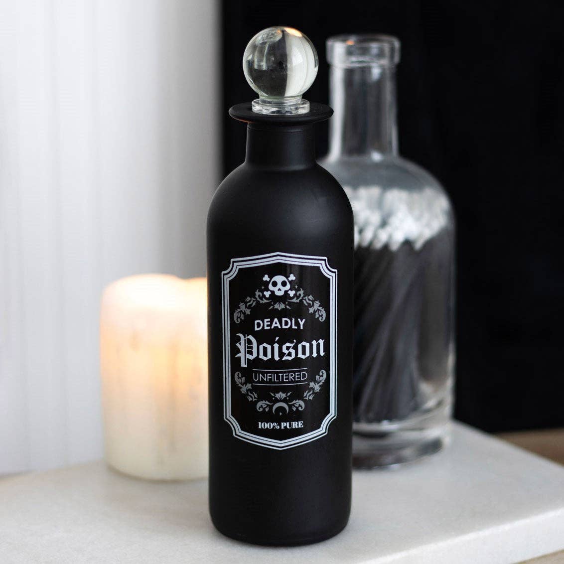 Bouteille de potion en verre décorative