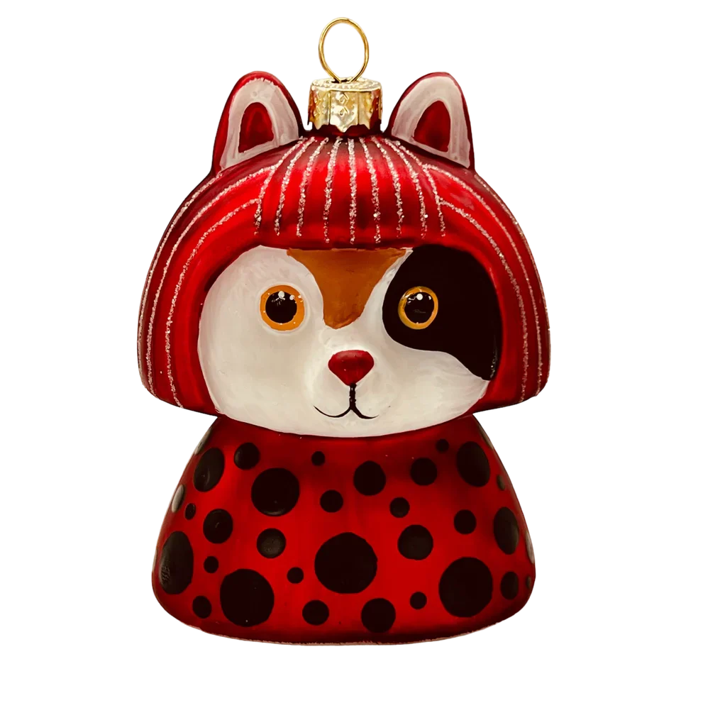Boule de Noël Yayoi Kusameow Kusama Chat Calico par Naked Decor - 02191692