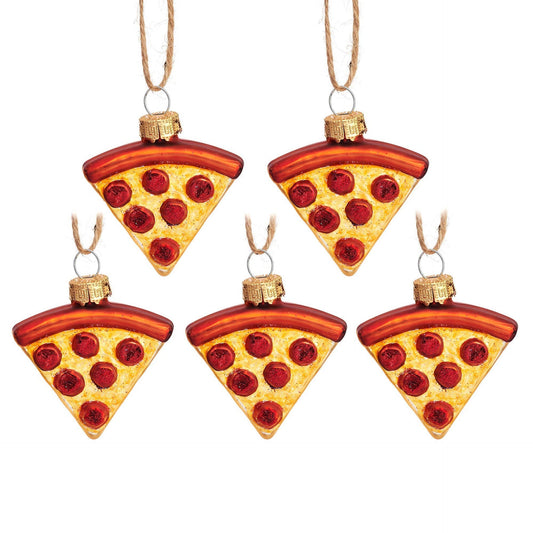 Weihnachtskugeln Pizzastück 5er-Pack