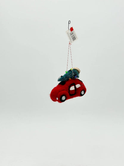 Felt Christmas Car Hanging Decoration