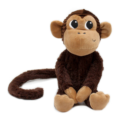 LES PTIPOTOS - SINGE MAMAN & BÉBÉ CHOCOLAT 25CM