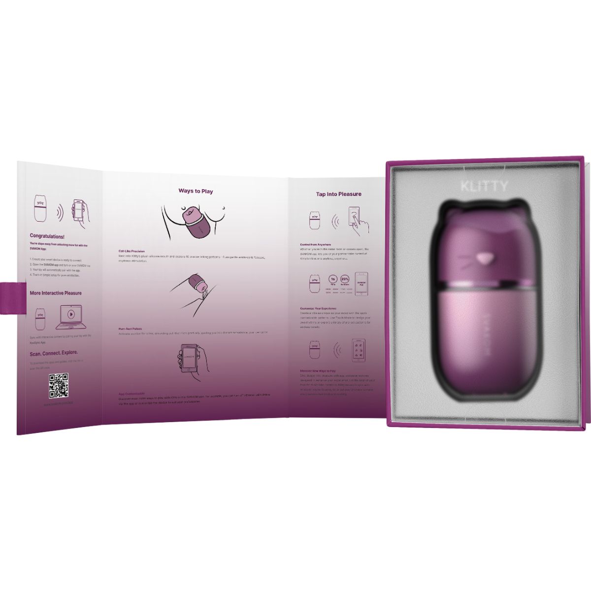 SVAKOM - Klitty Clitoral Stimulator - Dusty Lavender