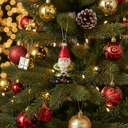 Weihnachtskugel Gartenzwerg