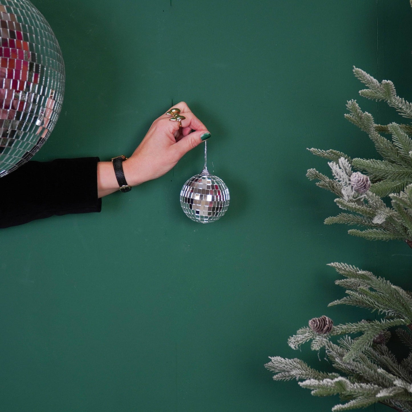 Boule de Noël Disco Argent - 8cm