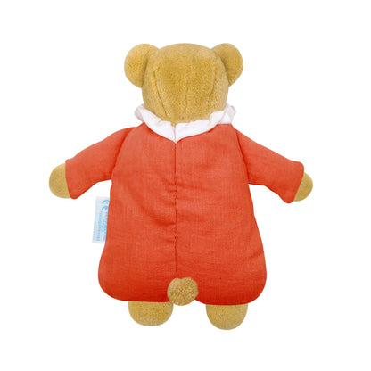 Ours Nid d'Ange Doudou avec Hochet - Coton Bio Corail