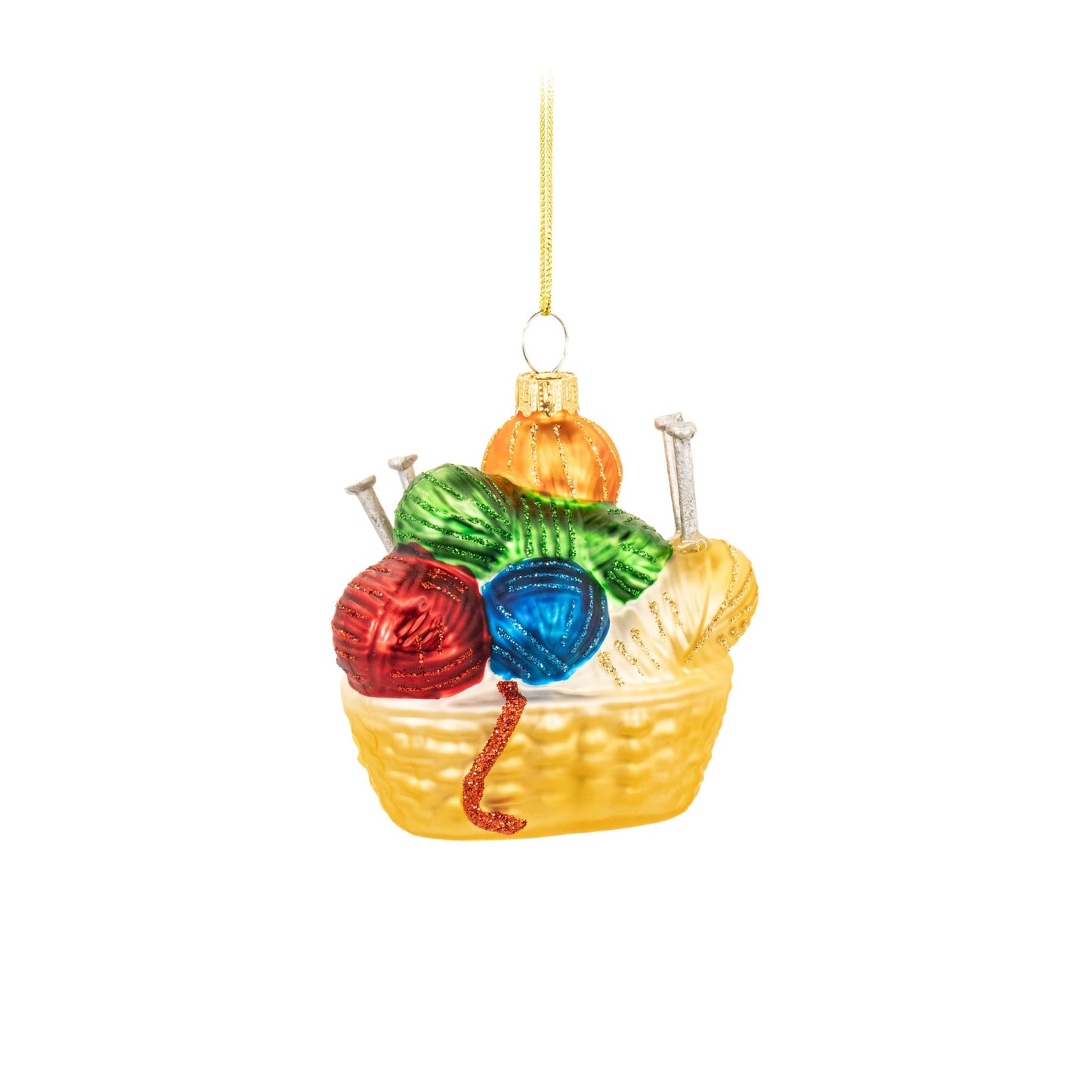 Christmas bauble, balls of yarn