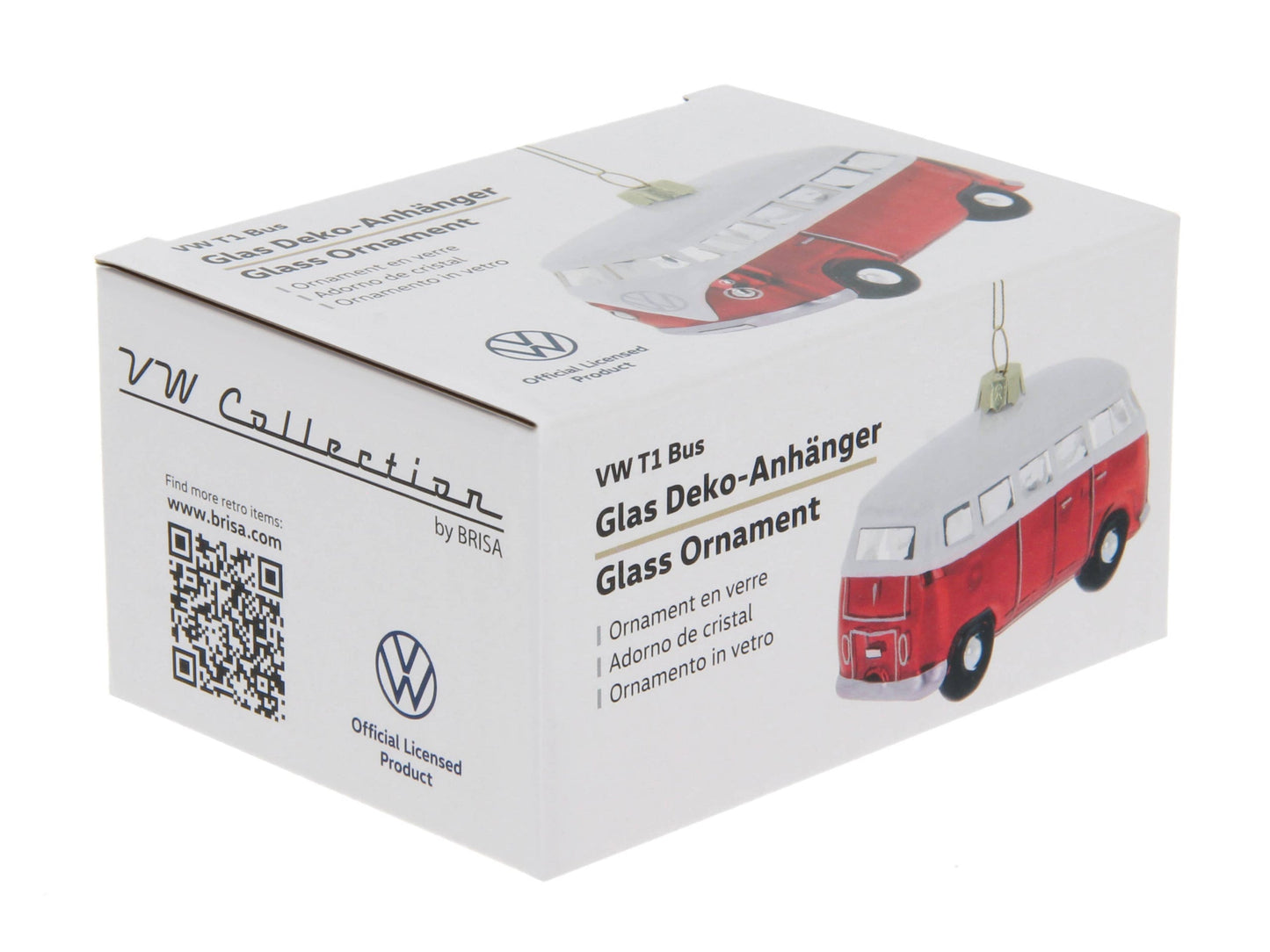 Weihnachtsdeko VW T1 Bus Rot & Weiß