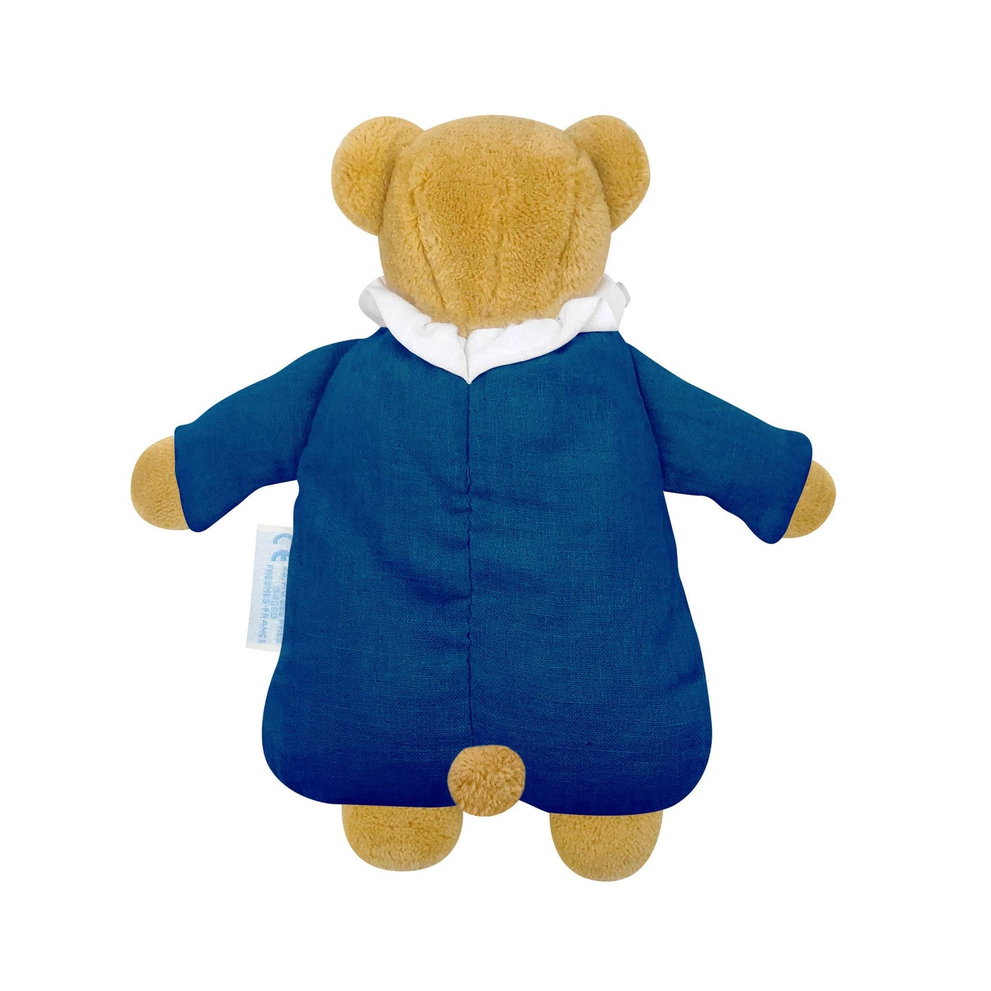Ours Nid d'Ange Doudou Hochet - Coton Bio Bleu Denim