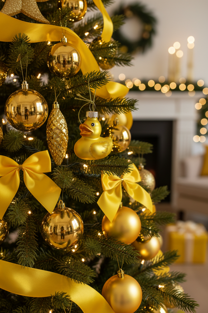 Badeente Weihnachtsbaumkugel Gelb